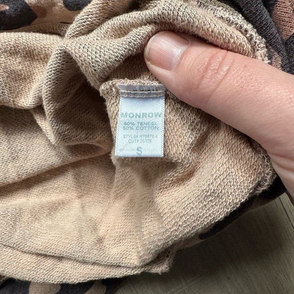 Monrow Camo Print Raglan Oversized Sweatshirt - Picture 5 of 5